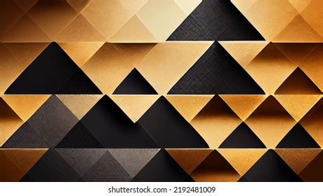 Triangle Solid Black Gold Abstract Images Stock Photos D Objects