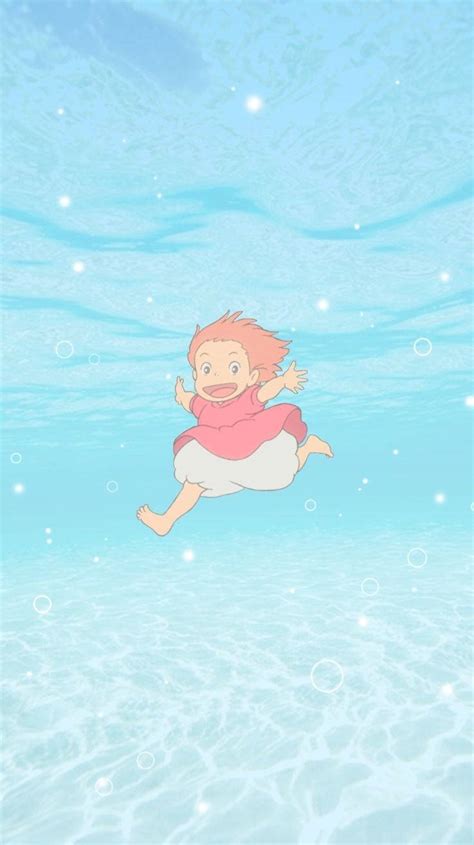 Download Ponyo In Crystal Blue Waters Wallpaper