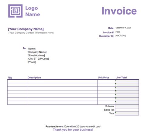 Template Invoice Di Excel Dan Cara Mudah Membuatnya