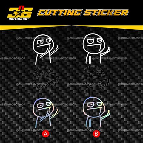 Jual STICKER MIDDLE FINGER FUCK FUCEK PUCEK CUTTING STICKER MOTOR HELM 3n6 Shopee Indonesia