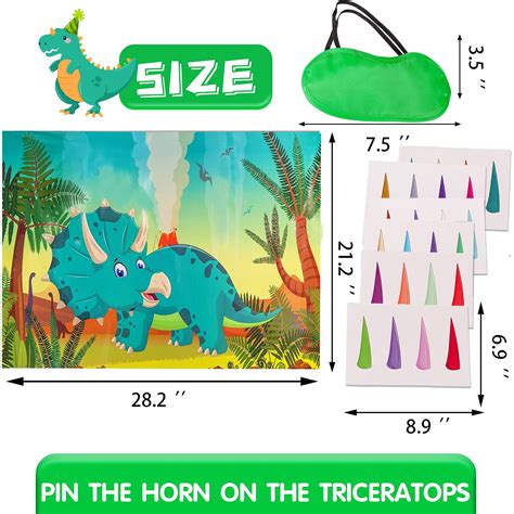 Buy Funnlot Pin The Tail On The Dinosaur Pin The Tail Party Games