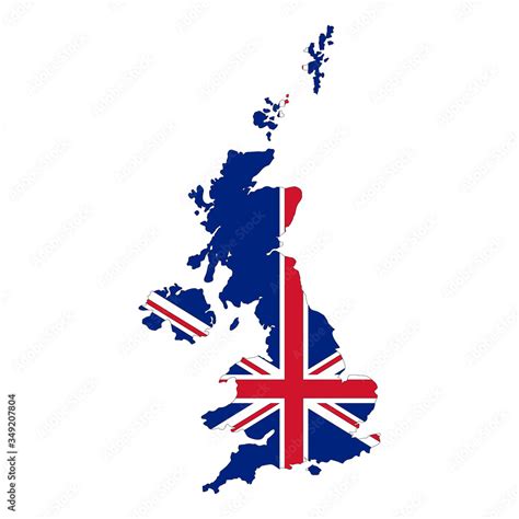 Map of United Kingdom. Vector design isolated on white background ...