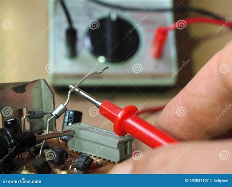 Diode test with multimeter stock image. Image of industry - 293031107