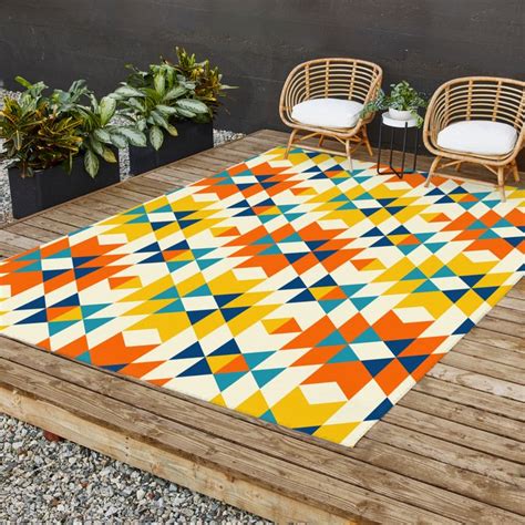 Native American colorful traditional navajo pattern Outdoor Rug – Dana ...