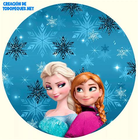 Hermosos Modelos De Stickers Etiquetas De Frozen Con La Figura De