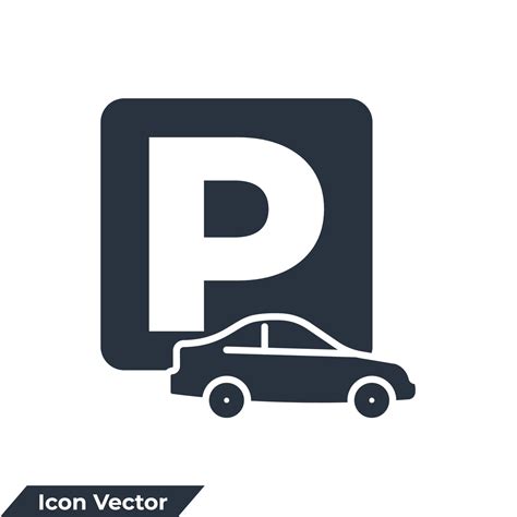 Parking Icon Logo Vector Illustration Car Parking Symbol Template For