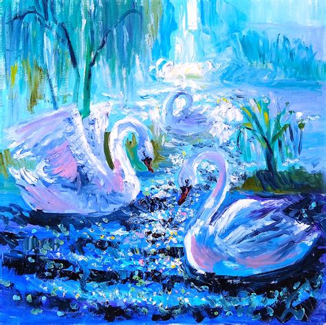 Swan Lake Oil Painting By Dreamynatalie On Deviantart