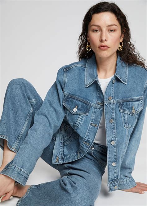 Veste En Jean Denim Bleu Délavé Jackets And Other Stories Fr Denim Jacket Women Denim