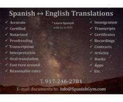 Certified Spanish English Translations Union Square Nyc New York