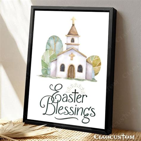 Easter Wall Art Easter Canvas Easter Blessings Jesus Poster Je