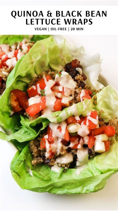 Vegan Lettuce Wraps With Quinoa And Black Beans Sarahs Vegan Guide