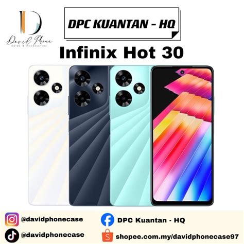 Infinix Hot 30 8 8 16GB Ram 256GBromNFC5000mAh Battery33WMTK Helio G886 67 IPS LCD 90Hz