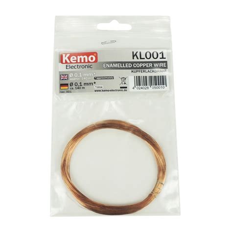 Hilo De Cobre Esmaltado 0 1mm 140 M Kemo KL001