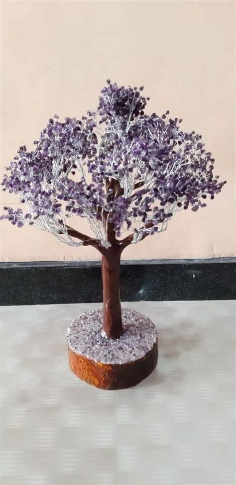 Glossy Brass Amethyst Gemstones Tree For Decoration At Rs 4500 Piece