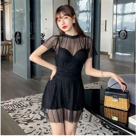 Jual Sexy Bikini Swimsuit Monokini Wanita Korean Model Dress Terusan Shopee Indonesia