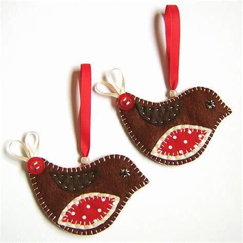 Reserved :Christmas Robin Decorations ... set of 2 - Folksy