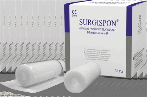 Surgispon Anal Tampon Absorbable Haemostatic Gelatin Sponge For Anorectal Use By