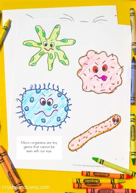 Printable Germ Coloring Pages