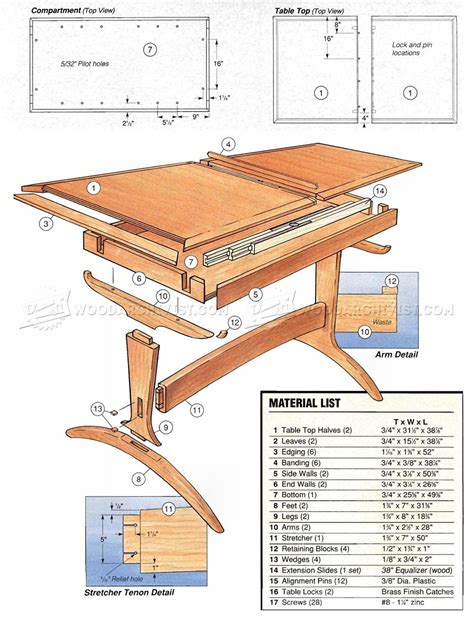 Dining Room Table Plans • Woodarchivist