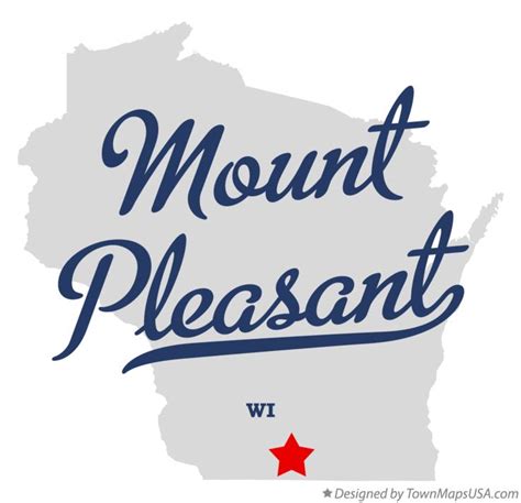 Map of Mount Pleasant, Green County, WI, Wisconsin