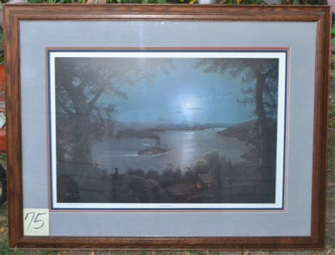 Jesse Barnes 1991 Signed & Numbered Print ~ Night on the Mississippi ...