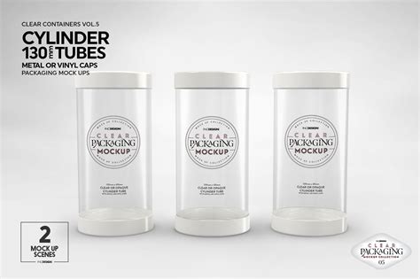 Mm Cylinder Tube Packaging Mockup By Inc Design Studio Thehungryjpeg