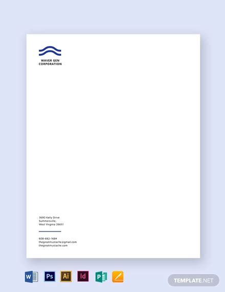 Business Letterhead Examples Illustrator Design Word Pages