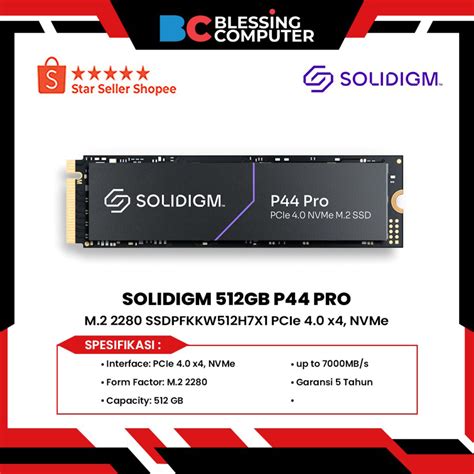 Jual Ssd Solidigm 512gb P44 Pro M2 2280 Pcie 40 X4 Nvme