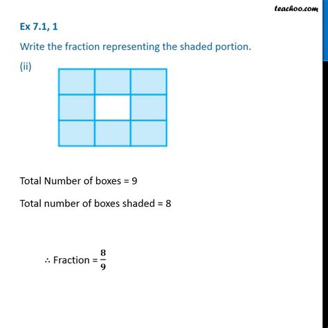 Class Maths Write The Fraction Representing Shaded Portion