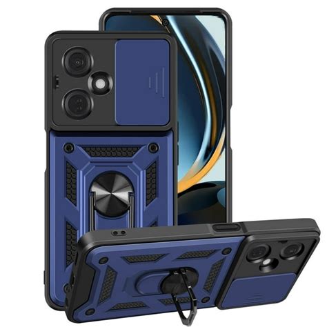 Fiewesey For One Plus Nord N30 5g Case Shockproof With 360 Degree Ring Stand And Slide Lens Cover