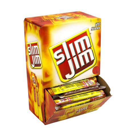 Slim Jim Slim Jim Snack-Sized Smoked Meat Sticks Original, 0.28 oz, 120 ...