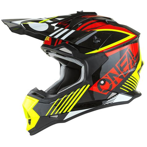 O Neal MX Helmet 2SRS Rush Red Neon Yellow Maciag Offroad