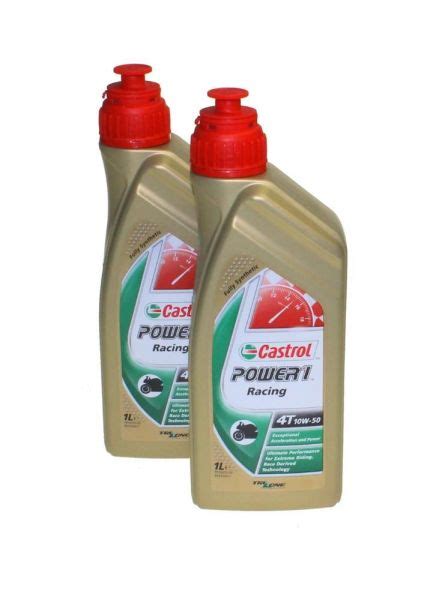 Huile moteur Castrol SAE 10W 50 Power 1 Racing 4T synthétique 2x1