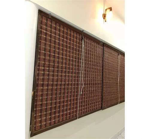 Brown Plain Indoor Bamboo Chick Blind 10mm At Rs 35 Sq Ft In New Delhi