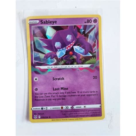 Pokemon Sableye Holo And Reverse Holo Lost Origin Card Shopee Singapore