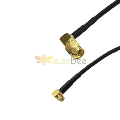 Right Angle Sma Male To Mcx Male R A Jumper Cable Assembly Rg Meters