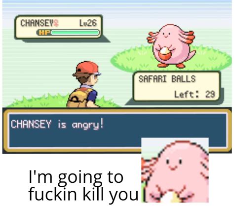 Cute Chansey Is Angry Rpokemonfirered