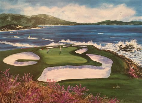 Golf Art Pebble Beach 7th Hole Print