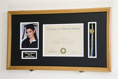 Buy Custom Graduation Diploma Frame Tassel Photo Cap Engraving Display