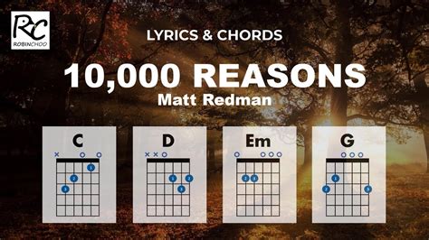 10 000 Reasons Bless The Lord Matt Redman Simplified Guitar Chords