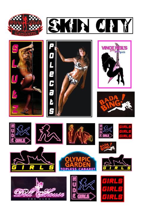 Miniature Scale Model Strip Club Exotic Dancer Signs Etsy