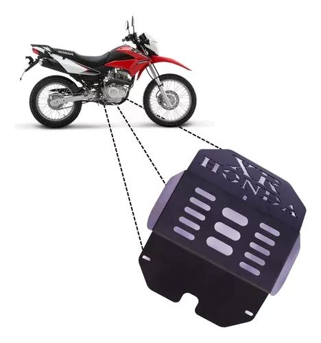 Skid Plate Pechera cubre Cárter Honda Xr 150l Acero Negro Envío gratis