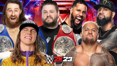 THE USOS SOLO SIKOA Vs SAMI ZAYN KEVIN OWENS MATT RIDDLE WWE 2K23