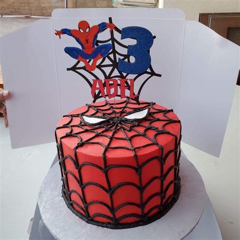 Spiderman Theme Party Superhero Cake Superhero Bedroom Fourth Birthday Birthday Ideas Happy