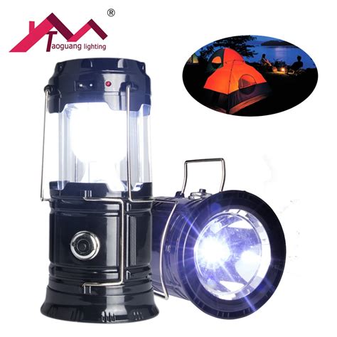 Classic Style Leds Solar Rechargeable Hand Lamp Collapsible Solar