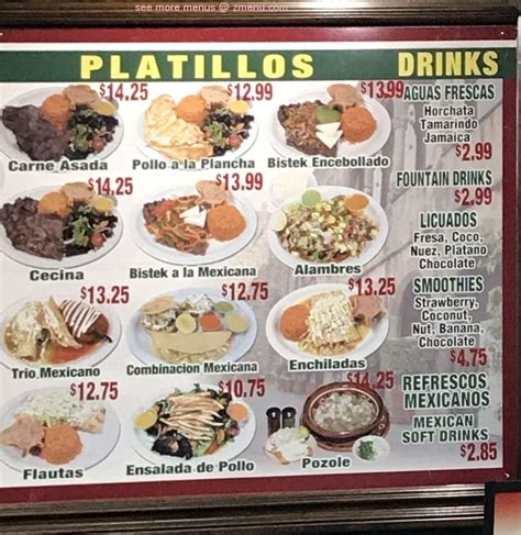 Menu At Taqueria Cuernavaca Restaurant Oxnard Ventura Blvd A