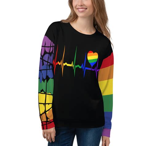 Unisex LGBTQ Rainbow Sweatshirt Lgbtq Rainbow Pride Gay Etsy