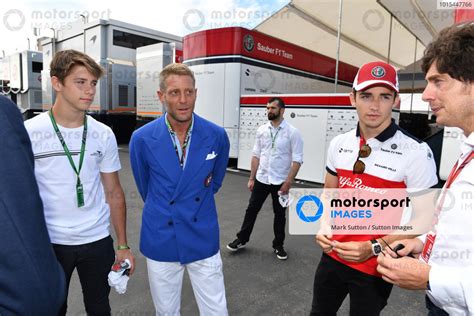 Charles Leclerc MON Alfa Romeo Sauber F1 Team And Lapo Elkann ITA