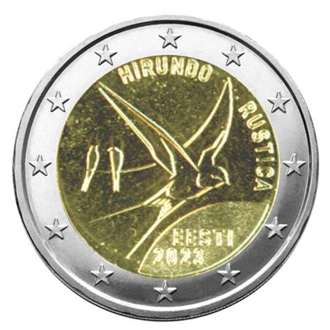 2 Euro Commemorative 2023 Estonie Hirondelle Rustique La Poste