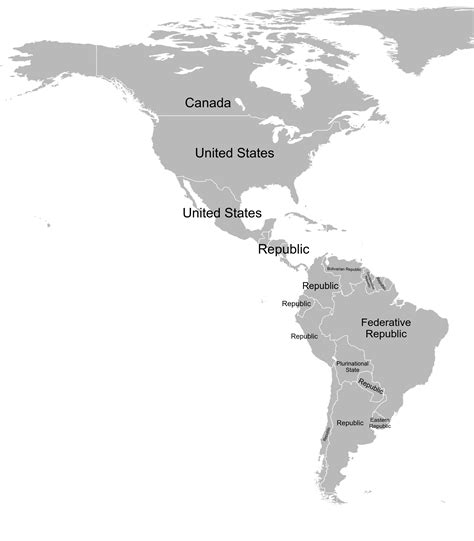 Map of North America and South America according to the logic of people ...